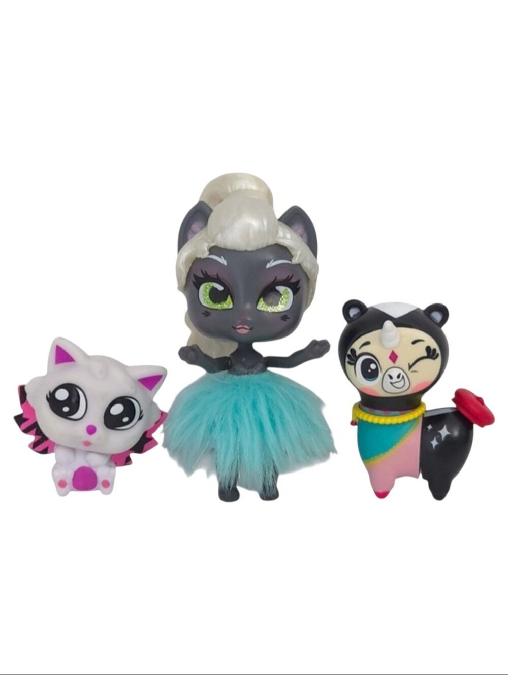 Cat‎ Unicorn Doll & Figure Lot- Kitten Catfe, Funko Snapsie, Tic Tac Toy XOXO